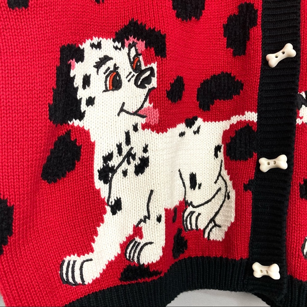 Vintage Disney 101 Dalmatians Sweater Argyle Knit - Picture 4 of 10